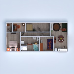 planos apartamento cuarto de baño dormitorio salón habitación infantil 3d