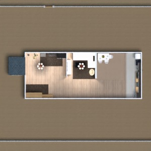 planos casa decoración salón cocina descansillo 3d