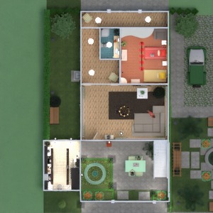 planos casa decoración paisaje 3d
