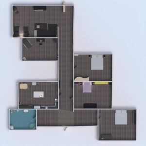 floorplans apartment house terrace 3d