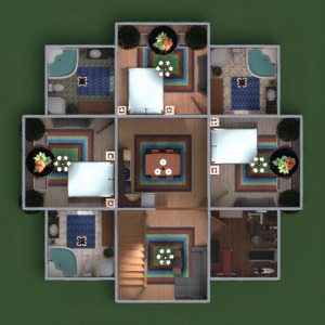 floorplans 公寓 独栋别墅 家电 结构 3d