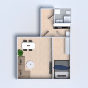 floorplans appartement salle de bains chambre à coucher salon rénovation 3d