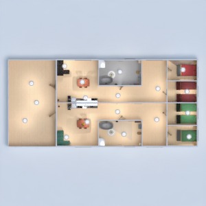 floorplans apartamento banheiro quarto área externa utensílios domésticos 3d