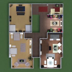 floorplans dom taras meble wystrój wnętrz łazienka sypialnia pokój dzienny kuchnia oświetlenie jadalnia mieszkanie typu studio 3d