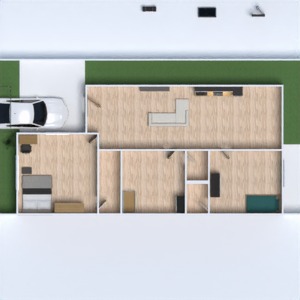 planos casa cuarto de baño cocina iluminación comedor 3d