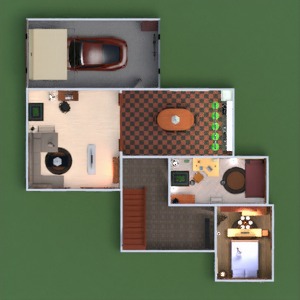 floorplans sypialnia pokój dzienny garaż kuchnia pokój diecięcy 3d