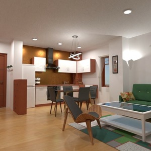 floorplans furniture decor living room kitchen 3d