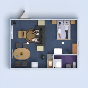 floorplans butas dekoras vonia miegamasis svetainė 3d