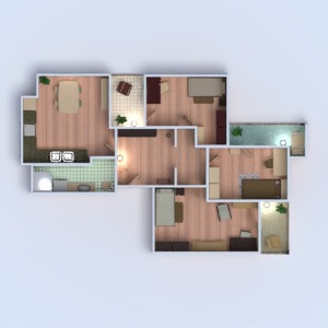 floorplans 公寓 露台 家具 装饰 浴室 卧室 厨房 儿童房 办公室 3d