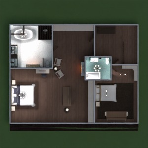 floorplans maison terrasse chambre à coucher salon cuisine extérieur bureau eclairage salle à manger espace de rangement entrée 3d