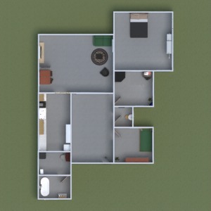 floorplans 公寓 家具 装饰 浴室 卧室 3d
