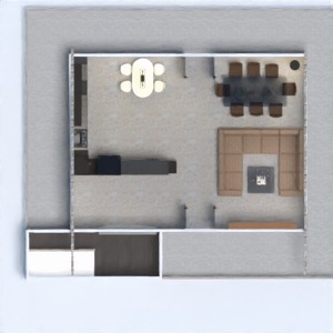 floorplans dining room studio household kitchen cafe 3d