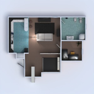 floorplans butas svetainė virtuvė biuras apšvietimas namų apyvoka 3d