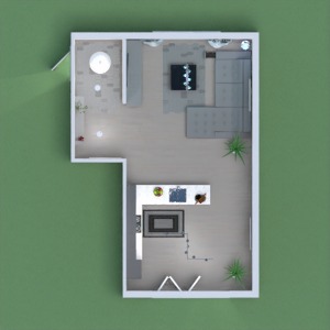 floorplans pokój dzienny kuchnia 3d