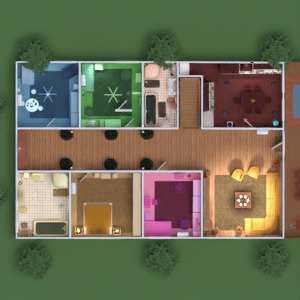 floorplans namas dekoras pasidaryk pats vonia svetainė virtuvė vaikų kambarys apšvietimas namų apyvoka 3d