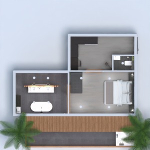 floorplans mieszkanie taras meble łazienka sypialnia 3d
