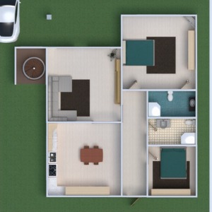 planos apartamento casa terraza muebles decoración cuarto de baño dormitorio salón garaje cocina comedor arquitectura 3d