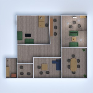 floorplans 家具 装饰 办公室 结构 单间公寓 3d