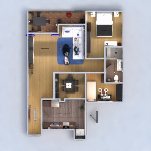 floorplans sypialnia pokój dzienny oświetlenie gospodarstwo domowe jadalnia przechowywanie 3d