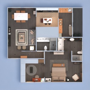 floorplans 公寓 家具 装饰 浴室 卧室 客厅 厨房 照明 结构 单间公寓 3d