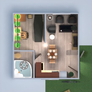 planos cuarto de baño dormitorio salón cocina estudio 3d