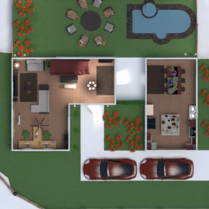 floorplans casa decoração área externa paisagismo 3d