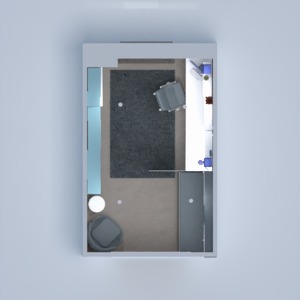 floorplans wystrój wnętrz biuro mieszkanie typu studio 3d