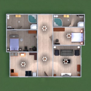 planos apartamento casa paisaje arquitectura 3d