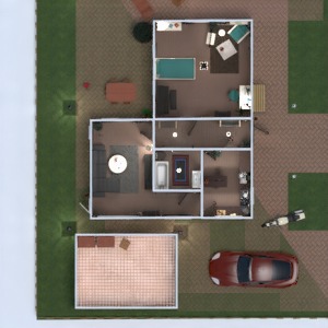 planos apartamento casa terraza muebles decoración cuarto de baño dormitorio salón 3d