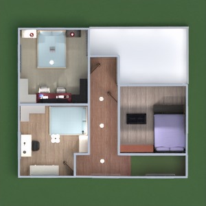 planos apartamento casa terraza muebles iluminación descansillo 3d