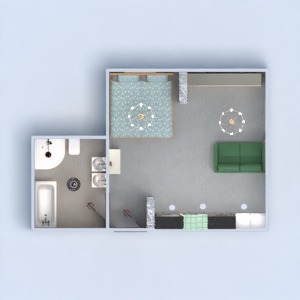 floorplans 公寓 独栋别墅 家具 单间公寓 3d