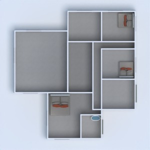 planos garaje habitación infantil terraza descansillo trastero 3d
