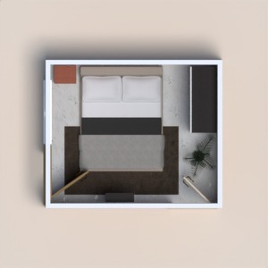floorplans mieszkanie meble sypialnia 3d