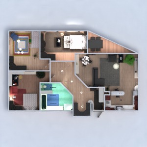floorplans mieszkanie taras meble wystrój wnętrz łazienka sypialnia pokój dzienny kuchnia pokój diecięcy oświetlenie gospodarstwo domowe przechowywanie mieszkanie typu studio wejście 3d