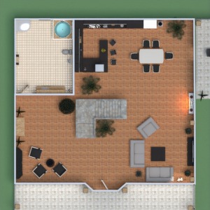 floorplans 独栋别墅 装饰 浴室 客厅 厨房 儿童房 3d