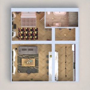 planos apartamento decoración dormitorio cocina iluminación arquitectura estudio descansillo 3d