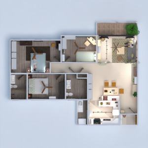 floorplans appartement meubles décoration diy salle de bains chambre à coucher salon cuisine rénovation salle à manger espace de rangement 3d