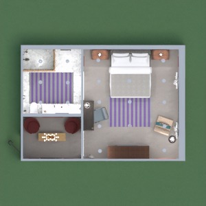 floorplans salle de bains chambre à coucher eclairage 3d