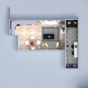 floorplans butas namas baldai dekoras svetainė virtuvė apšvietimas renovacija sandėliukas 3d