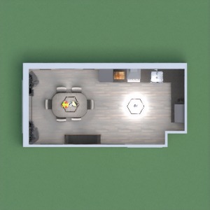 floorplans baldai dekoras virtuvė apšvietimas 3d
