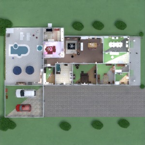 floorplans namas terasa dekoras vonia miegamasis svetainė virtuvė eksterjeras vaikų kambarys kraštovaizdis namų apyvoka valgomasis prieškambaris 3d
