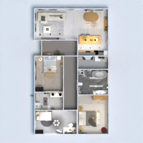 floor plans taras oświetlenie gospodarstwo domowe wejście przechowywanie 3d