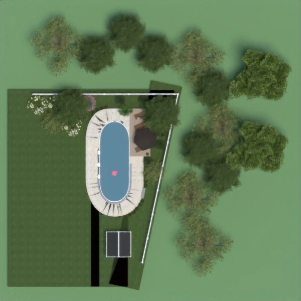 floor plans casa varanda inferior área externa paisagismo 3d