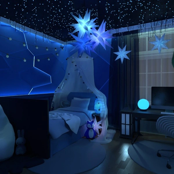 floor plans kids room lighting 3d