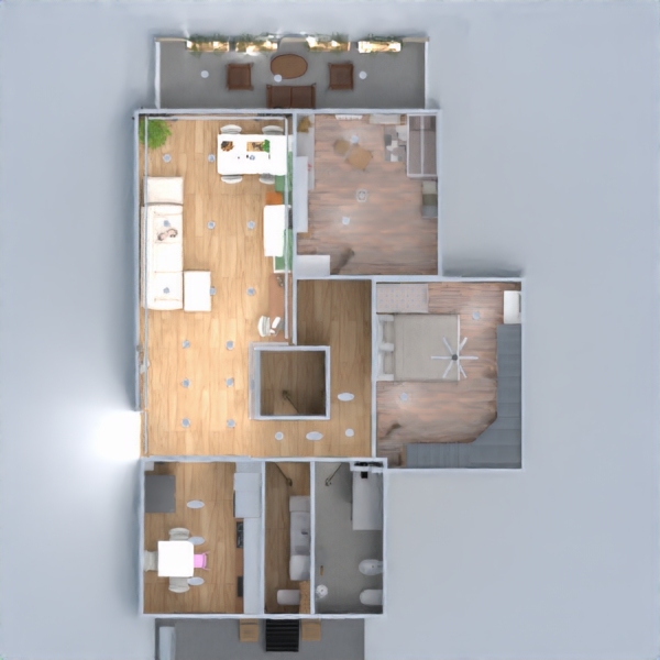 floor plans küche terrasse garage 3d