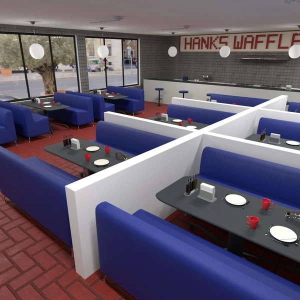 floor plans cafe 3d
