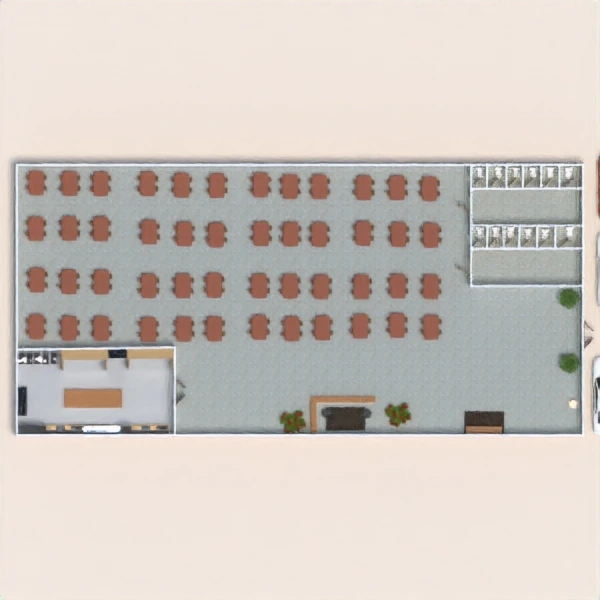 floor plans cafeterias 3d