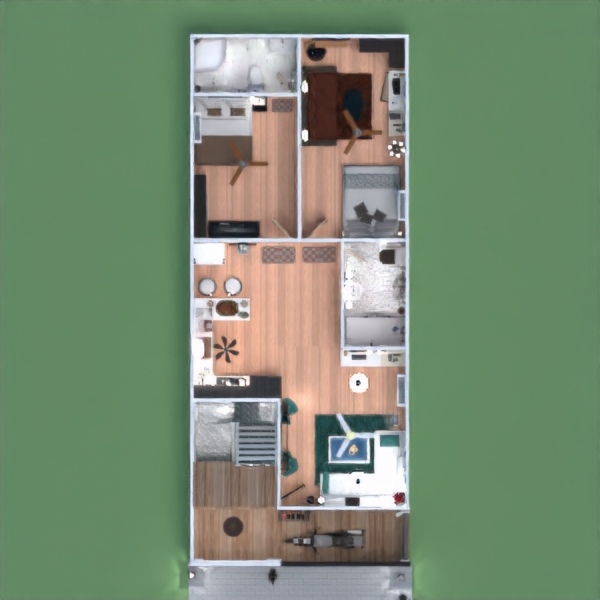 floor plans терраса прихожая хранение гараж декор 3d