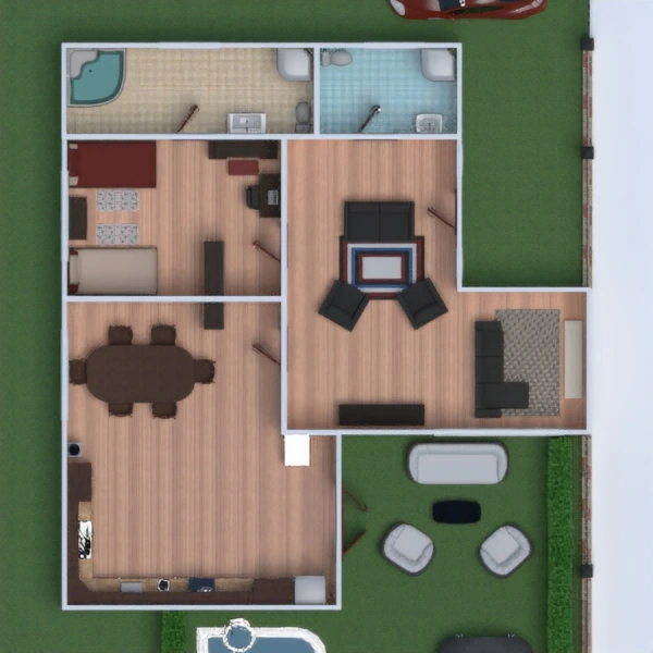 floor plans casa muebles decoración bricolaje dormitorio salón cocina hogar comedor arquitectura descansillo 3d