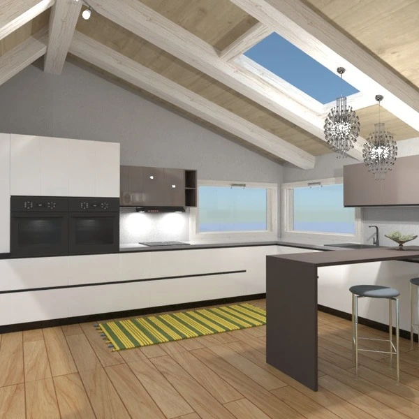 floor plans baldai virtuvė apšvietimas valgomasis 3d